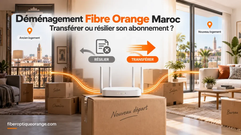 Déménagement Fibre Orange Maroc : transférer ou résilier son abonnement